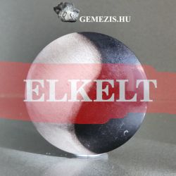  Jspiss kvesedett fa, csiszolt jin-jang mintval. 38 mm tmr